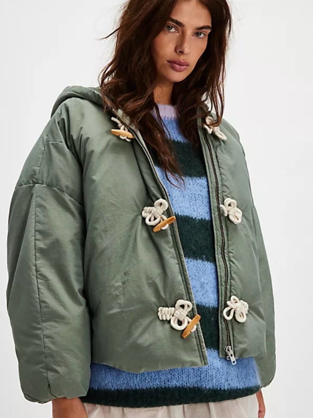 We The Free Olive Hooded Toggle Puffer Jacket - Free People